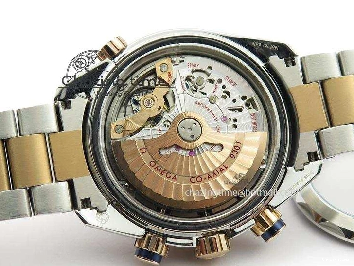 0320 FlexibleFit Seamaster Professional Chrono SS RG Blue Ceramic Blue Dial On SS RG Bracelet A 8211